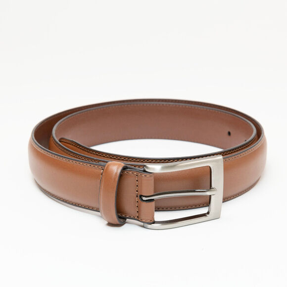 Perry Ellis Portfolio Men's Leather Dress Belt Brown Size M(34-36) 5044 - Picture 2 of 2